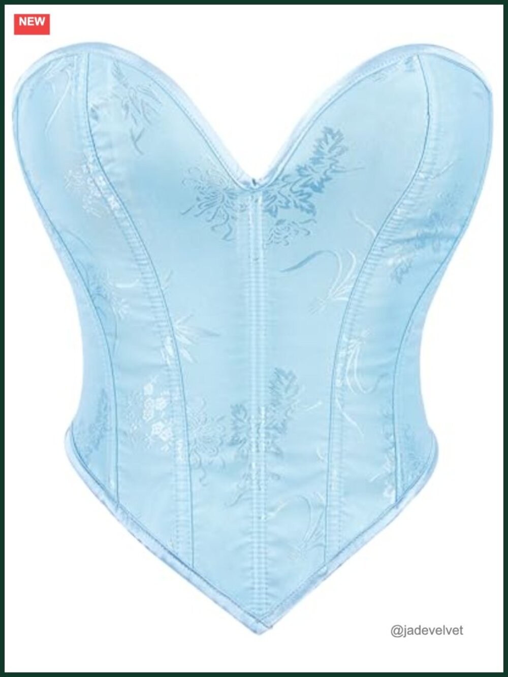 Lace Up Jacquard Corset Bustier Top Asymmetrical Hem Renaissance Lingerie